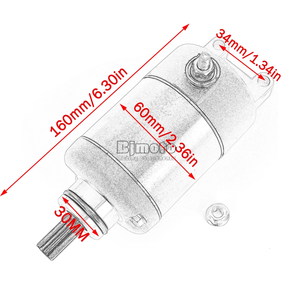 Anlasser für Honda CRF125 CRF125FB CRF125F CBR250 CBR250RR CBR600 CBR600F 31200-K28-911 31200-K64-N01 31200-MBW-611 – Detail 17