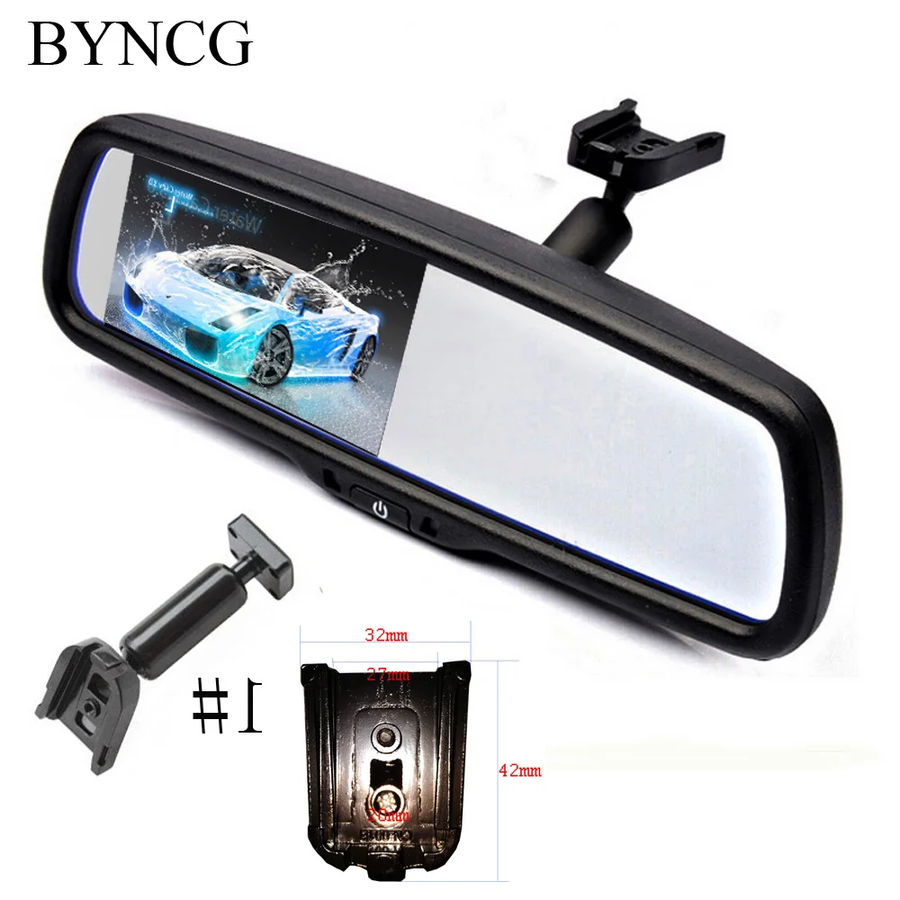 

Special Bracket 4.3" TFT LCD Car Parking Rearview Mirror Monitor For BMW, 2 Video Input Rear View Camera &