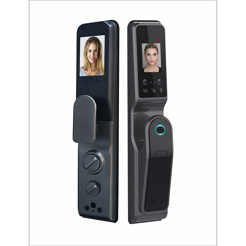 WIFI Remote Unlock 3D Face Recognition Smart Door Lock With Camera Fingerprint Palm Print Swip Card Password Key