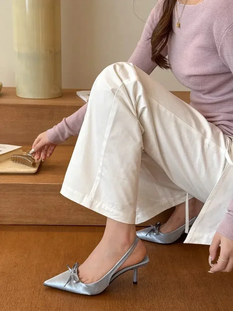 2026 Neue Slip-on High Heel Damen Sandalen Mode Schmetterlingsknoten Slingback Pumps Stripper Party Damensandalen – Detail 17