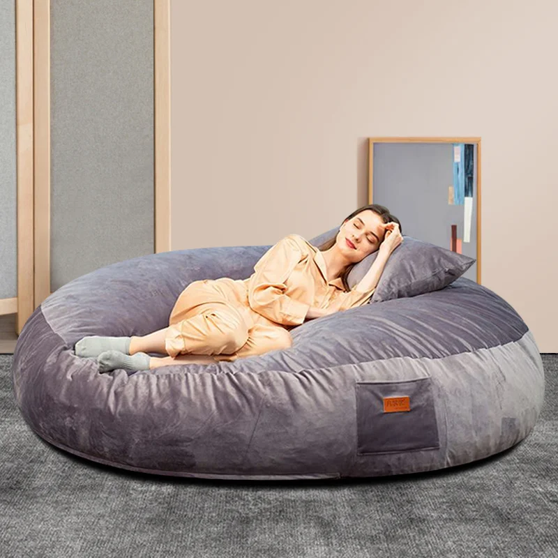 

Kennel Nordic Adults Couch Bed Soft Balcony Modern Comfy Lounge Floor Lazy Bean Bag Puffs Sleeper Big Pouf Geant Furniture