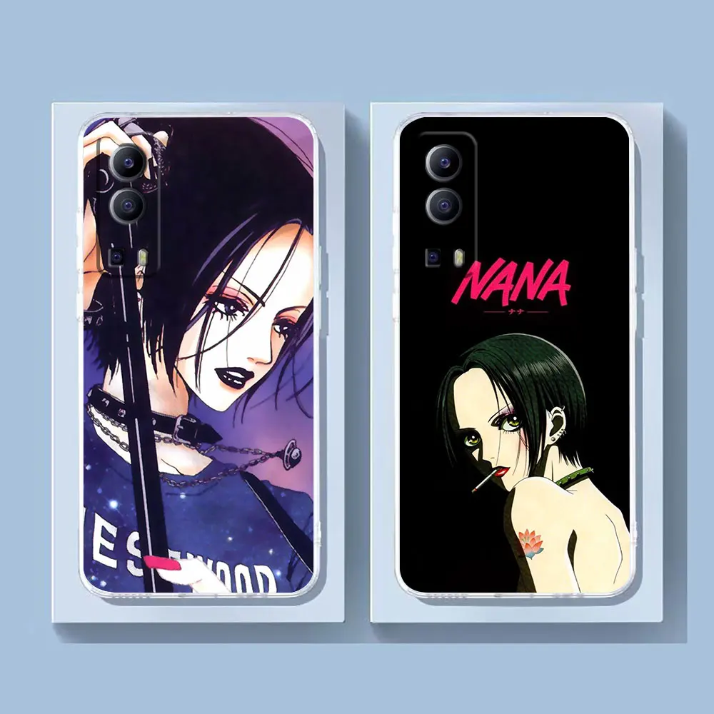 Clear Phone Case For VIVO Y30 Y32 Y33S Y50 Y51 Y52S Y53S Y55S Y76 Y78 V20 V21 V23 V25 5G 4G Case Nana Osaki on Purple Tie Dye