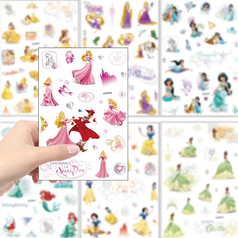 8/16/32Pcs Disney Children DIY Puzzle Sticker Princess Make A Face Funny Cartoon Assemble Stickers Kids Toys Boys Girls Gifts