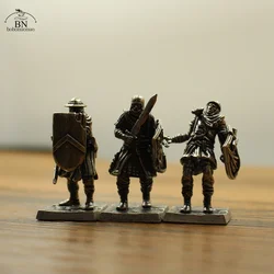 Mediaeval Legion Knight Soliders Model Toy Figurines Miniatures Pure Copper Men Gifts Desktop Ornament Decoration Crafts Metal
