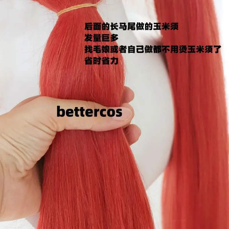 Koleda Belobog Wig Game Zenless Zone Zero Women 90cm Red Long Hair Pre Crimped Wig Koleda Belobog Cosplay Free Cap