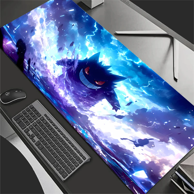 Mouse Pad P-Pokemons G-Gengar Large Gamer Gaming Accessories Speed Keyboard Rubber Lock Edge Desk Mat Laptop mousepad
