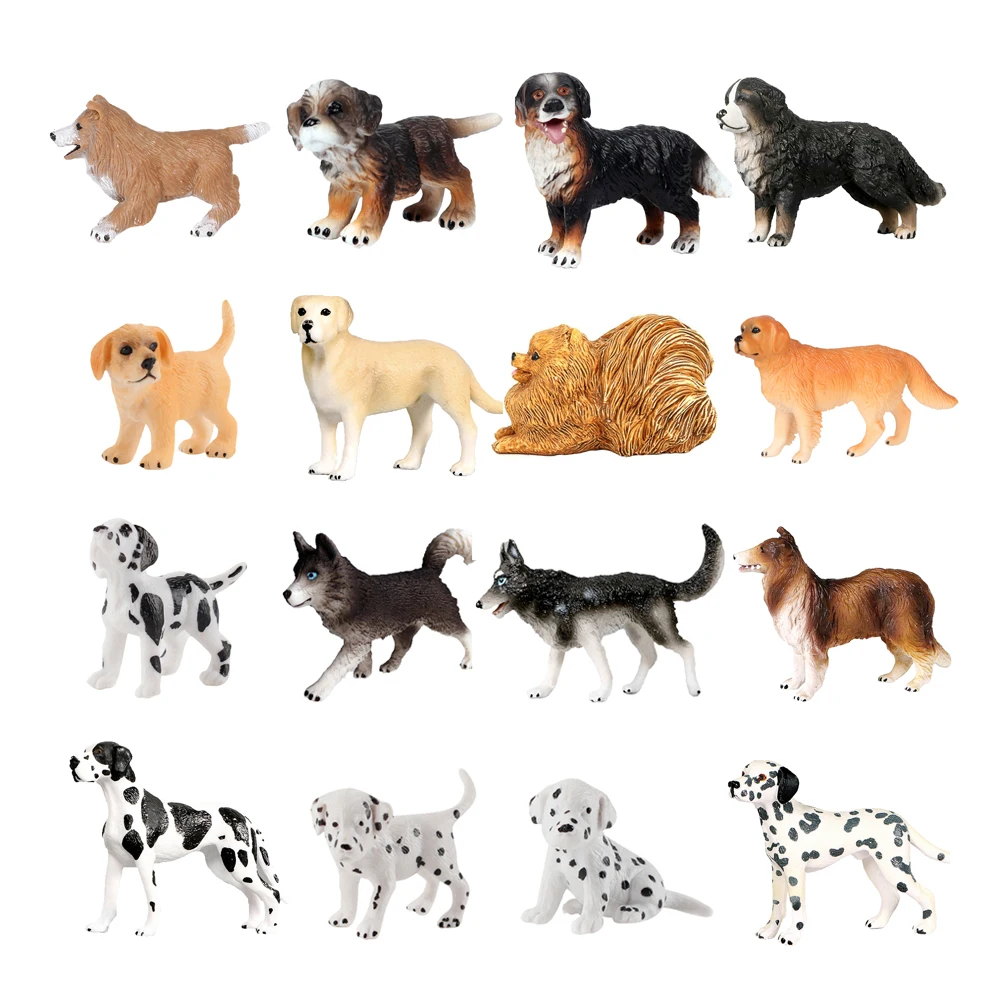 Labrador Poodle Rottweiler Bona Beagle Dog Animal Figurines Action Figure Toy Educational Kids Gifts Collectible Home Decor Game