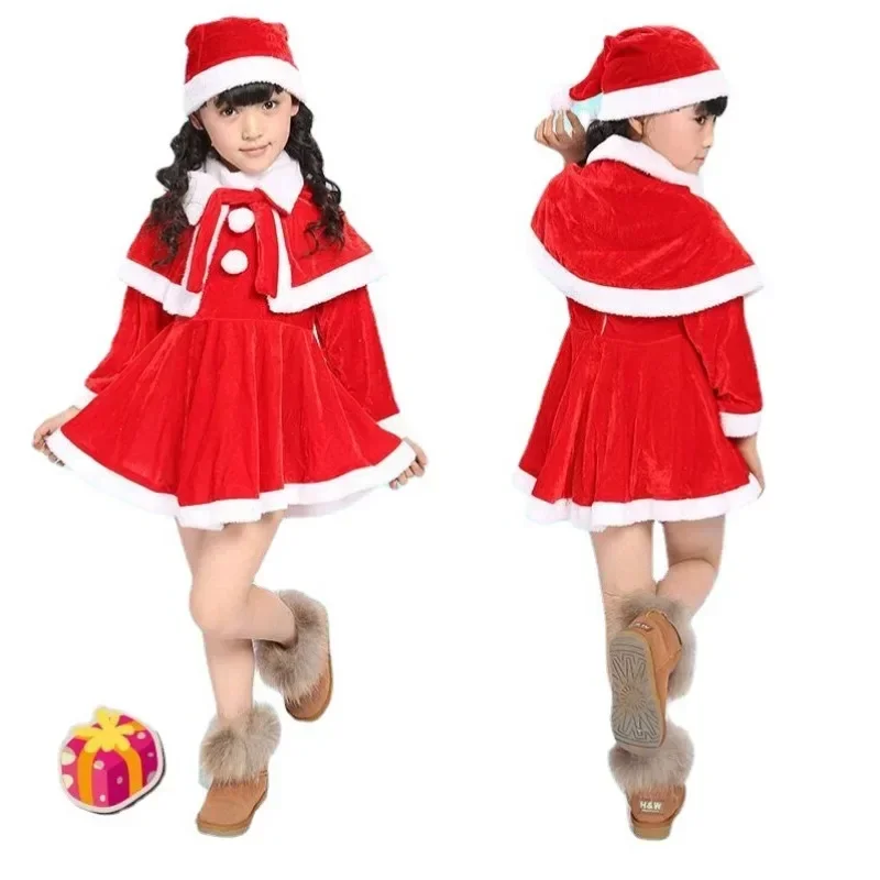 Neujahr Kinder Weihnachtsmann Kostüm Grüne Elfe Cosplay Weihnachten Karneval Party Kostüm für Mädchen Jungen Rot Weihnachten Kleidung Set