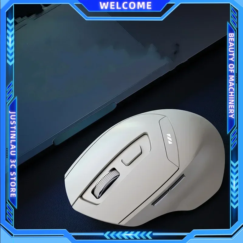 2.4G Wireless Mouse 500mAh 1600DPI Ergonomic Rechargeable Power Display Office Home Silent Laptop Desktop Computer Universal