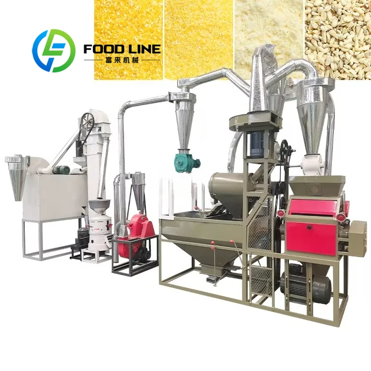 Pequeña batidora de maíz amarilla, molino de harina, máquina trituradora de maíz para alimentación animal