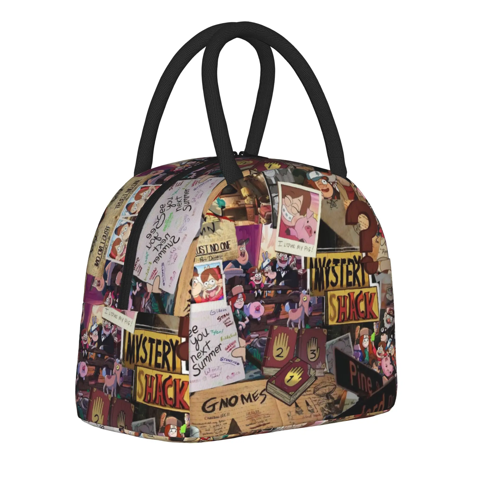 Insulated Lunch Bag G-Gravity Falls Merch  Food Box Fashion Thermal Cooler Bento Box For School