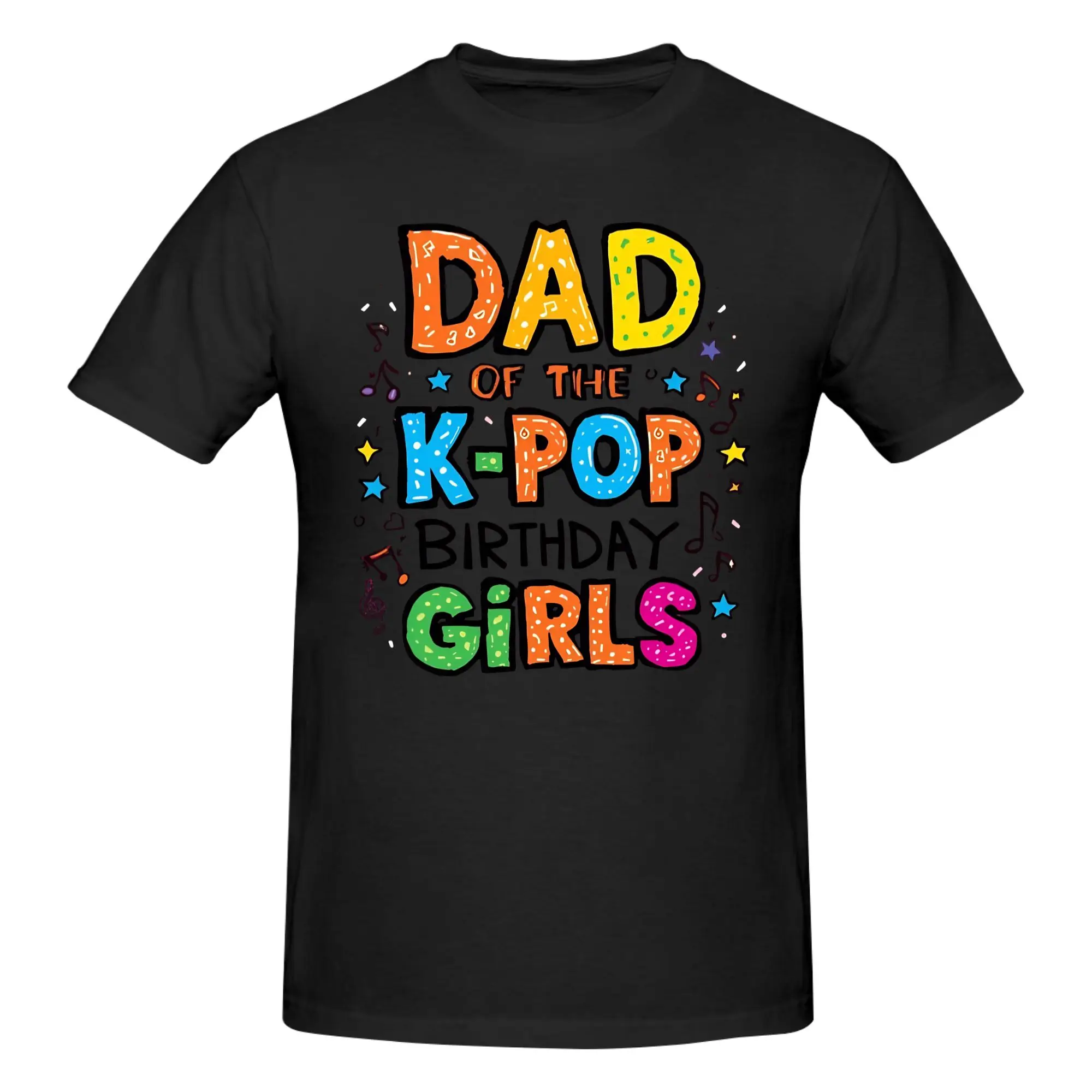 1 Piece Party Girl Dad Novelty Graphic 100% Cotton T-Shirt KPop Birthday Gift Tops Tees For Men