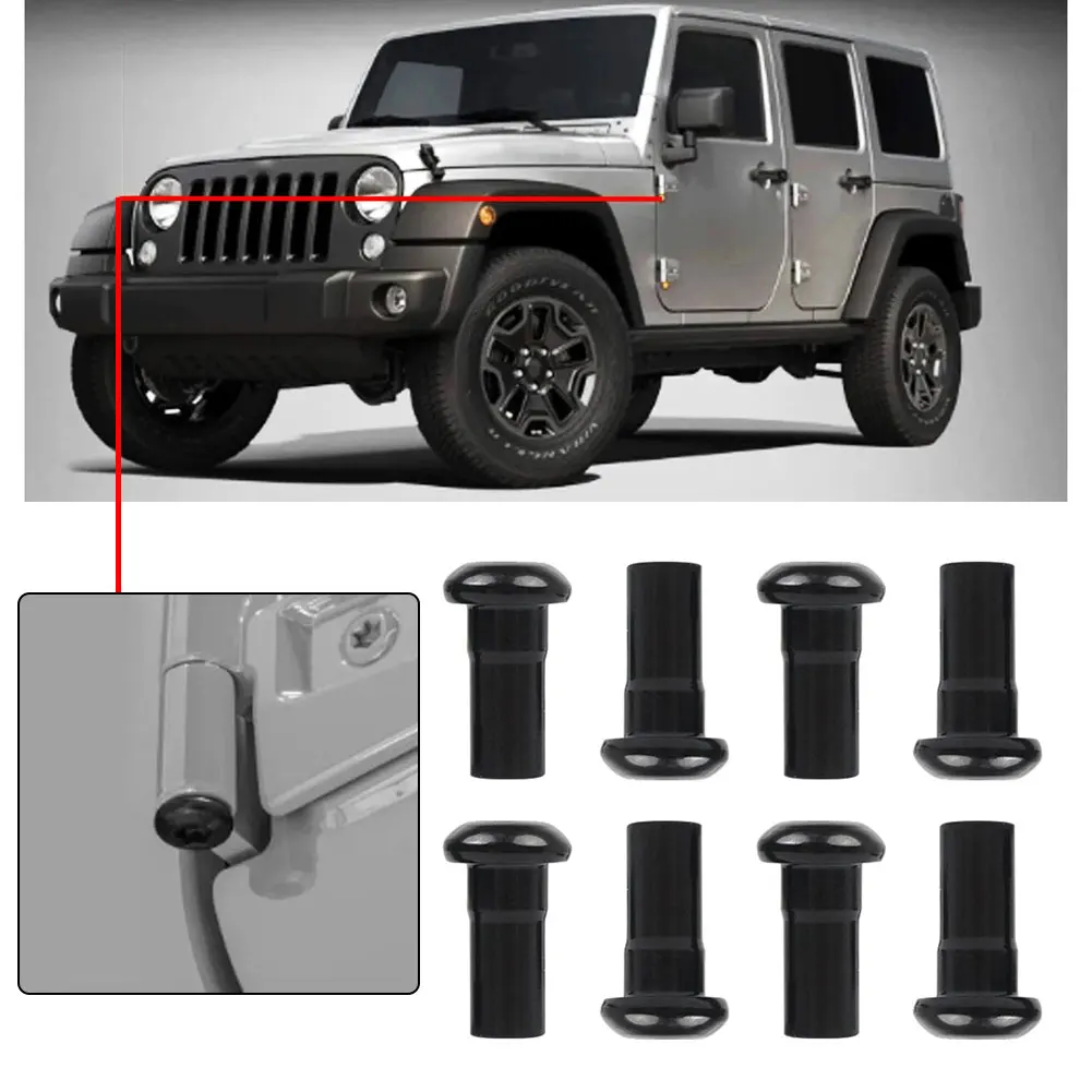 

Сменные гайки дверной петли автомобиля, винты для Jeep, Wrangler, JL, JLU 2018-2025, ремонтные комплекты штифтов петли двери автомобиля