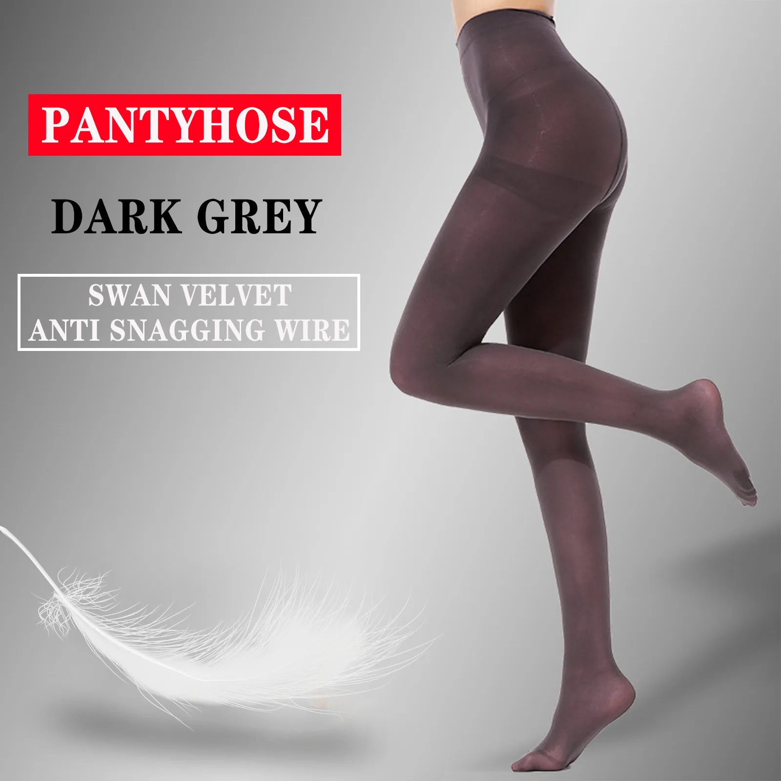 Semi Opaque Footed Tights for Women Solid Colored High Elastic Run Resistant Control Top Soft Pantyhose Tights Stockings