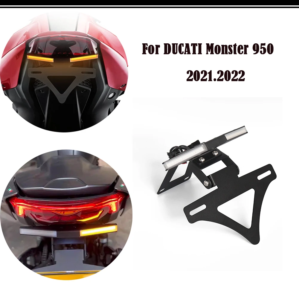 

Motorcycle For DUCATI Monster 950 Rear Short Tail Stock Tidy License Plate Holder Tailstock Bracket Kit 2021 2022