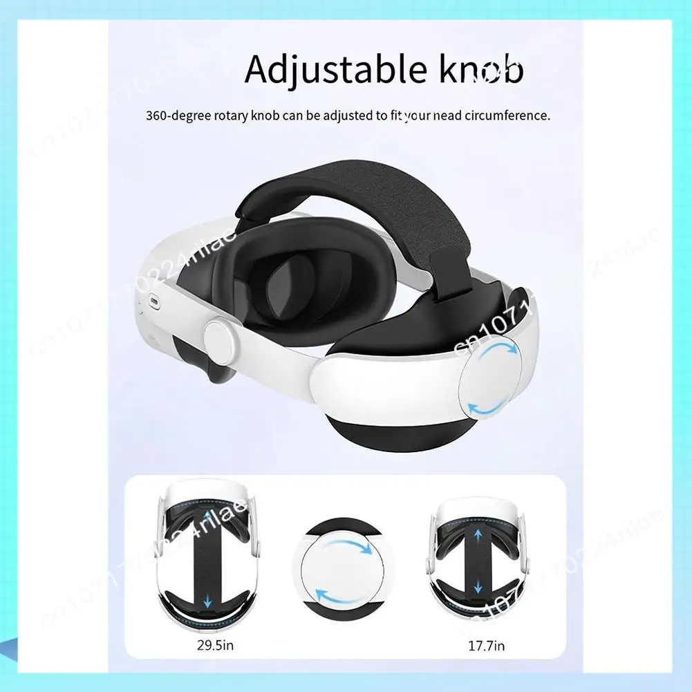 A17Z لعصابة رأس Meta Quest 3 Elite مريحة ومسامية وخفيفة الوزن وناعمة وبسيطة وقابلة للتعديل