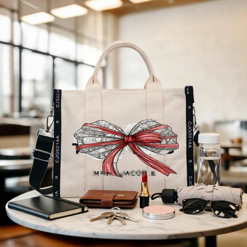 

2026 Simple letter commuting canvas storage bag, yoga bag