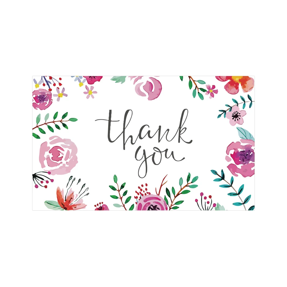 30pcs/lotThank You For Your Order card. Colored. Thank You For Your Flower support. Small Business Label Gift Decoration Card