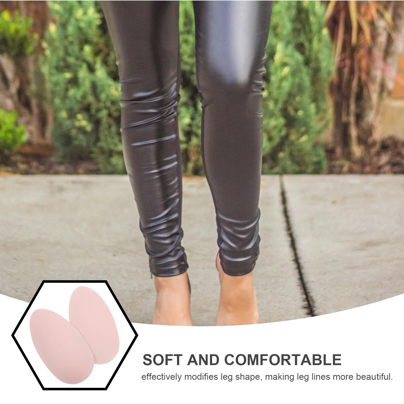 

1Pair Silicone Self-Adhesive Calf Pad Lightweight Soft Breathable Leg Support Pads Protective Cushion for Crooked Legs
