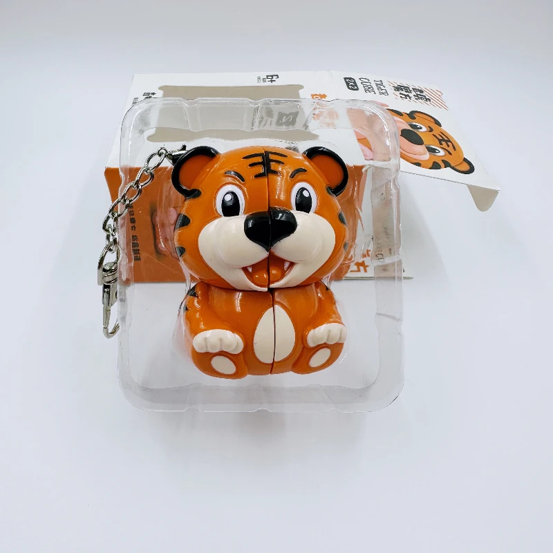 2025 Uroczy Panda Tygrys Magiczna Kostka Brelok 2x2x2 Kieszonkowa Układanka Edukacyjna Zabawka Antystresowa dla Dzieci Idealny Prezent