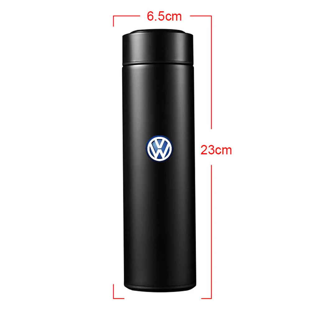 Car Smart Thermos Mug Insulation Cup Led Digital Temperature Display For Volkswagen GTI Golf 7 Caddy Passat B5 B8 Touran Polo