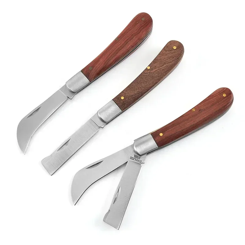 

Folding Grafting Knife Grafting Tools Grafting Pruning Knife Professional Garden Fruit Tree Graftings Cutter Wooden Handle Knife