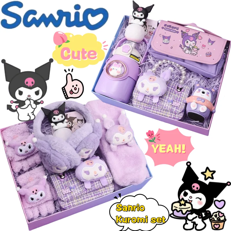 جديد سانريو كورومي وشاح قفازات جهاز تدفئة محمول كوب قارورة عازلة الشعر هوب الإبداعية عالية القيمة أنيمي الكرتون لطيف فتاة هدية عيد ميلاد مجموعة #1