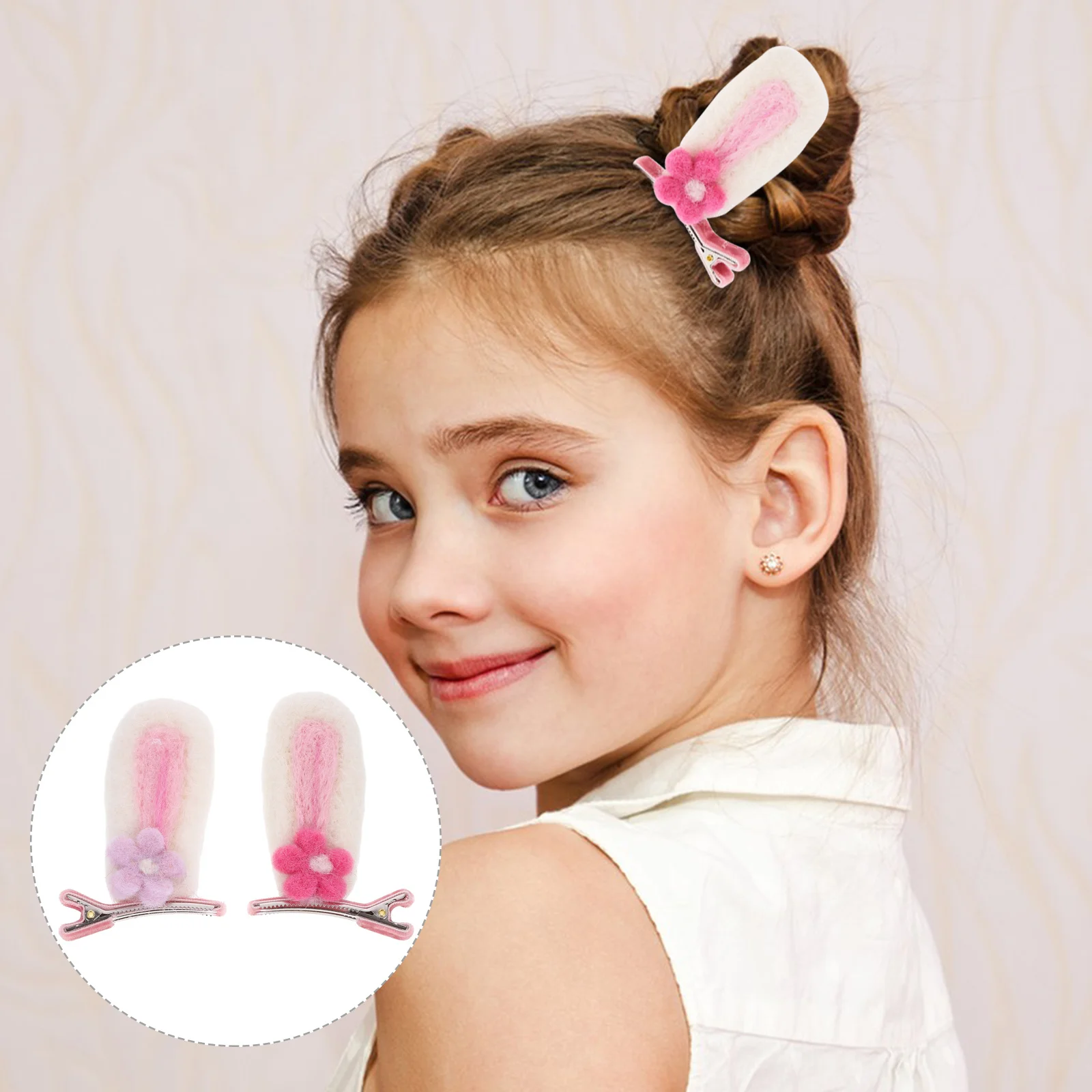 

1 пара заколок для волос в виде кроличьих ушек, милые аксессуары для волос в виде кролика, стильные заколки для девочек и женщин, для дня рождения, выпускного, семейных встреч