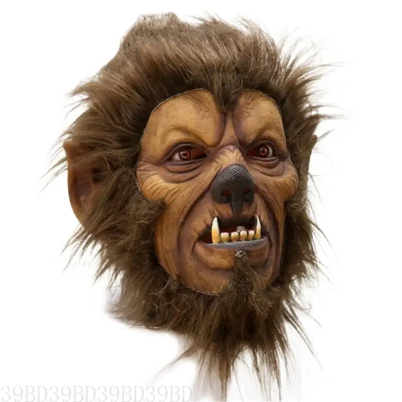 

39BD Halloween Wild Man Mask, Full Head Wild Man Cosplay Mask Masquerade Wild Man Mask for Women Man Halloween Masquerade