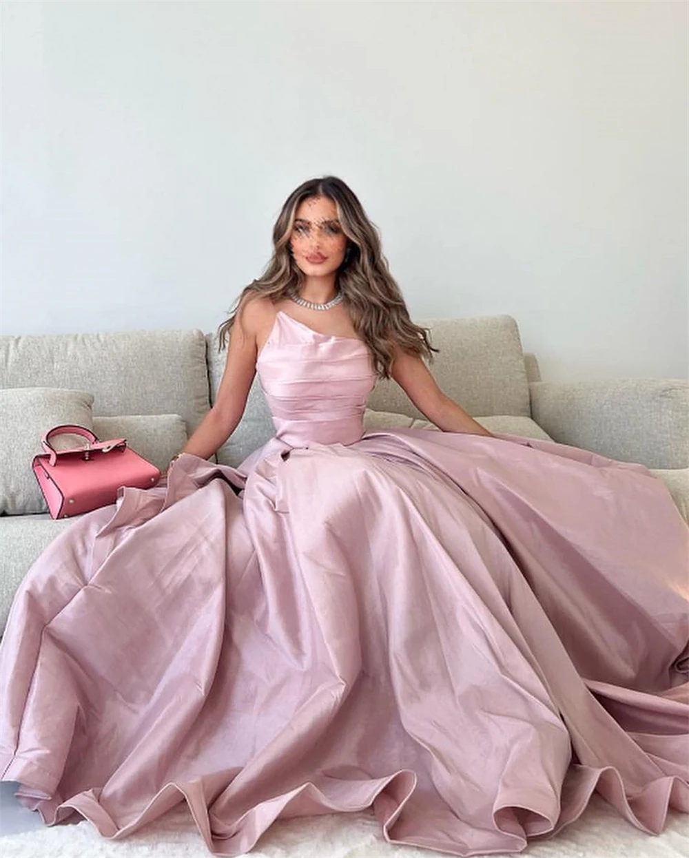 Customized Jiayigong  High Quality Exquisite Strapless A-line Draped S Formal Occasion Gown vestidos de fiesta vestido elegante