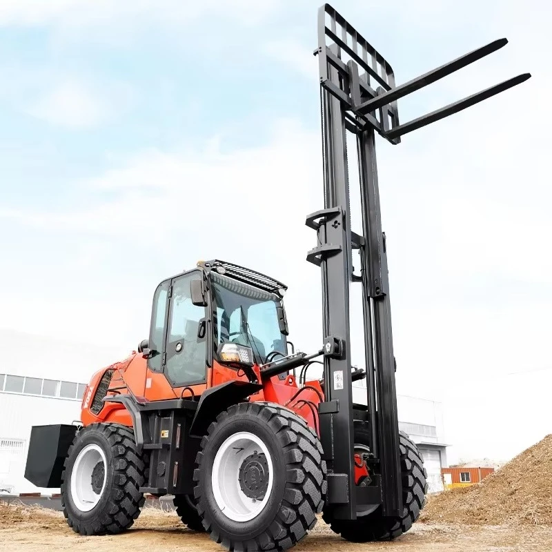 China 4x4 Drive Forklift off Road Four Wheel All Terrain Forklift 3Ton Truck Handling Equipment Applicable diesel Home Farm