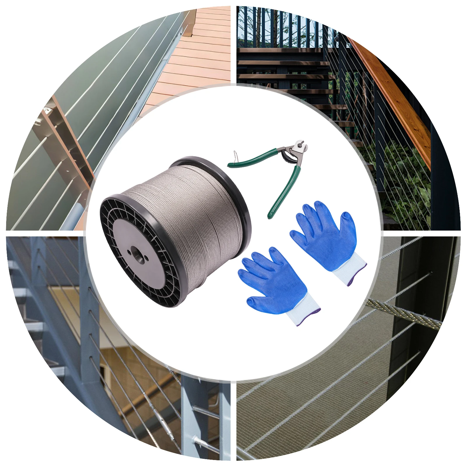 

Трос из нержавеющей стали 316, высокоуглеродистая сталь, 1/8 дюйма * 1500 футов, 7*7 прядей, износостойкий, высокопрочный стальной кабель