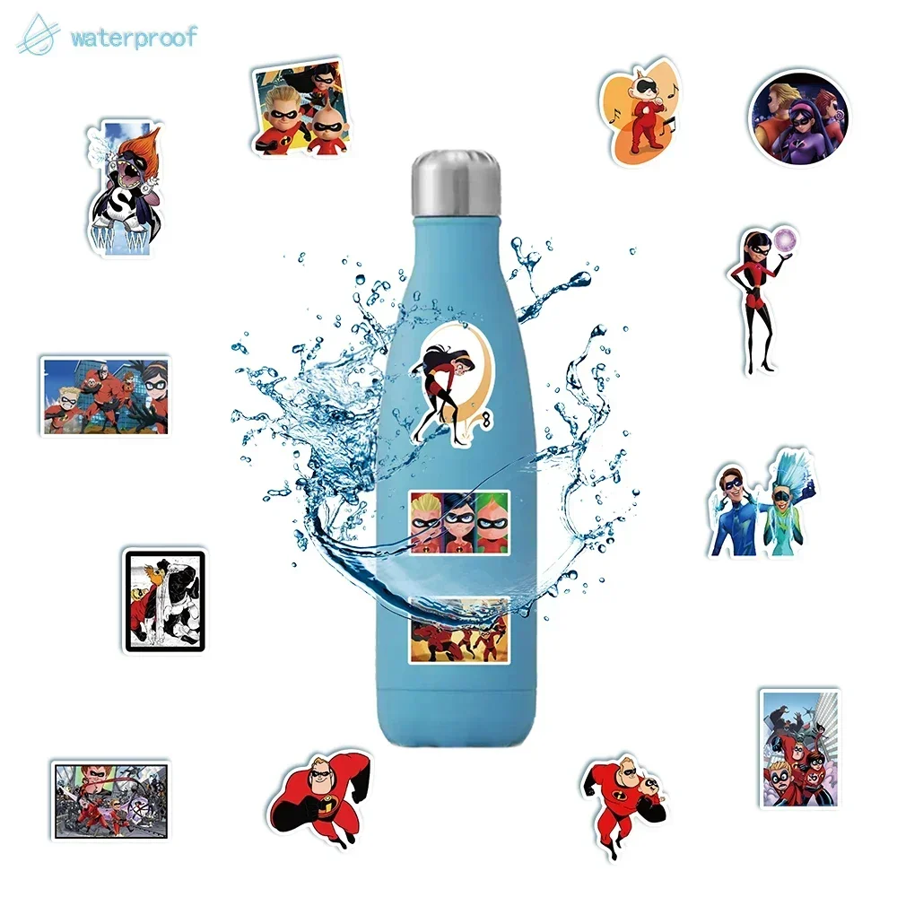 50 stks Grappige Film De Incredibles Stickers Kawaii Anime Cartoon Graffiti Decals voor Skateboard Bagage Gitaar Kids Sticker Speelgoed