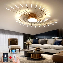 Plafonnier Led suspendu en forme de feu d'artifice, design moderne, luminaire décoratif d'intérieur, idéal pour un salon, une chambre à coucher ou une salle à manger