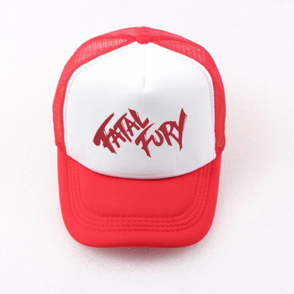 لعبة KOF غضب قاتل تيري بوجارد كوزر ملك المقاتلين المطرزة قبعة بيسبول قبعة تأثيري قابل للتعديل بطة اللسان قبعة صافي قبعة