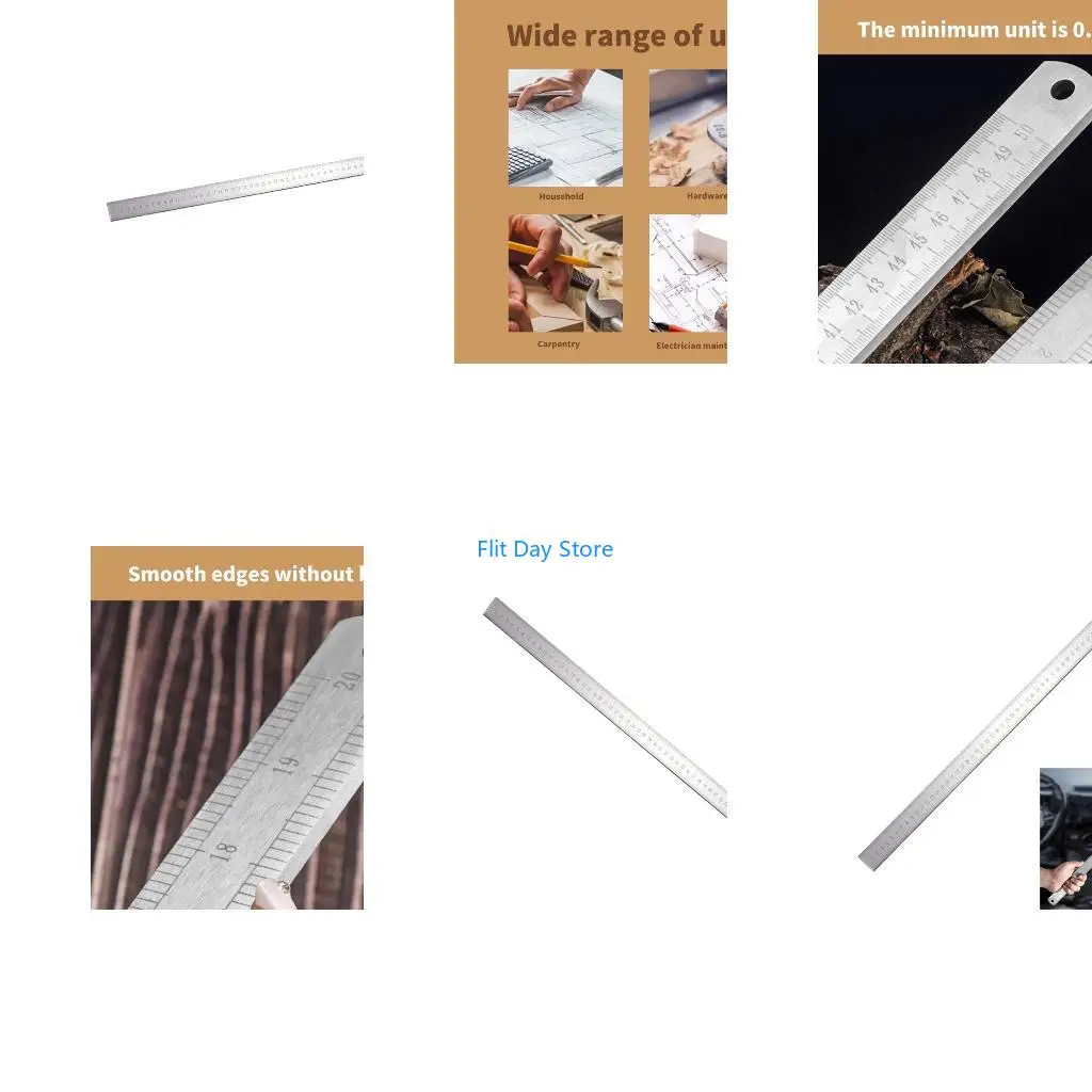 F92C Stainless Metal Drafting Ruler with Measurement Systems for Architects Engineers