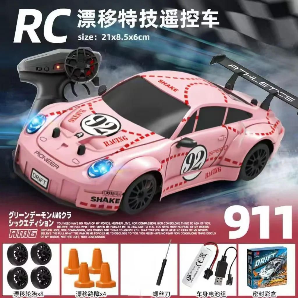 COOLBANK 1/24 Rc Drift Car 4Wd Auto telecomandata ad alta velocità con luce a Led 2.4G Radiocontrollato Modello di auto da corsa Ragazzo Giocattolo regalo