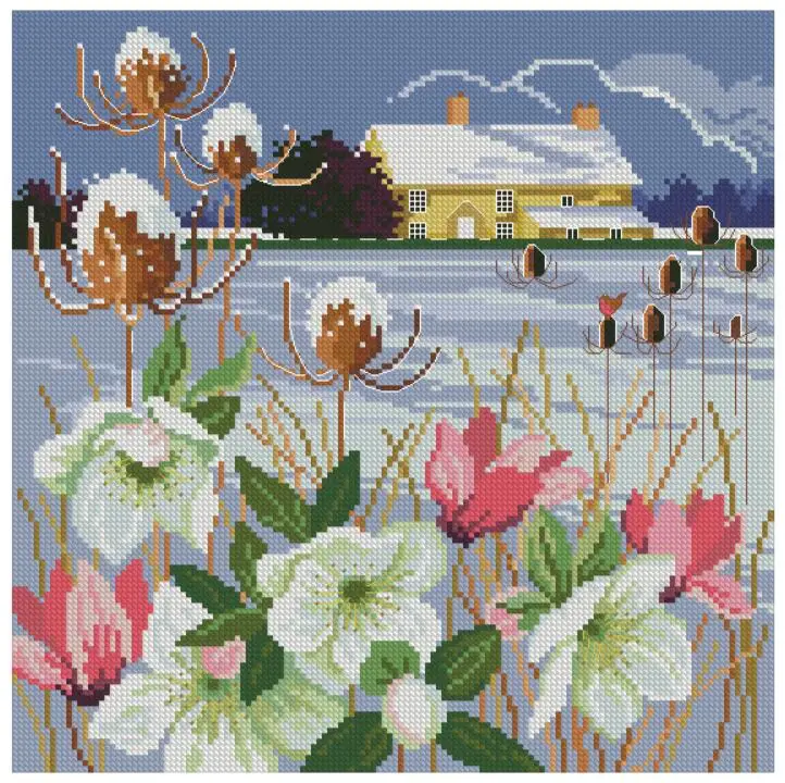 

Winter Village Cross stich Kits Homfun Craft Cross Stich Painting Decorations For Home