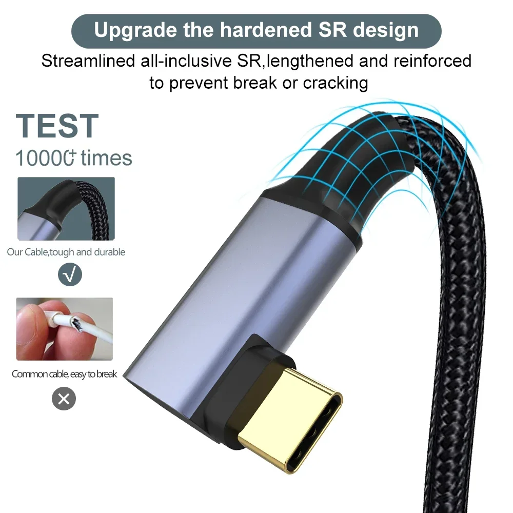 USB C3.1 Gen2 10Gbps Type C Extension Cable PD 100W Male to Female Fast Charging Extender Thunderbolt3 Cable For MacBook Air Pro