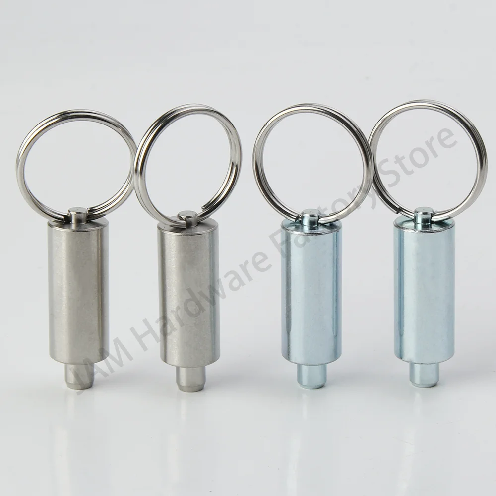 Factory Outlet MJ237 Spring Pin Plunger Unthreaded Stainless/Carbon Steel Indexing Plungers With Pull Ring