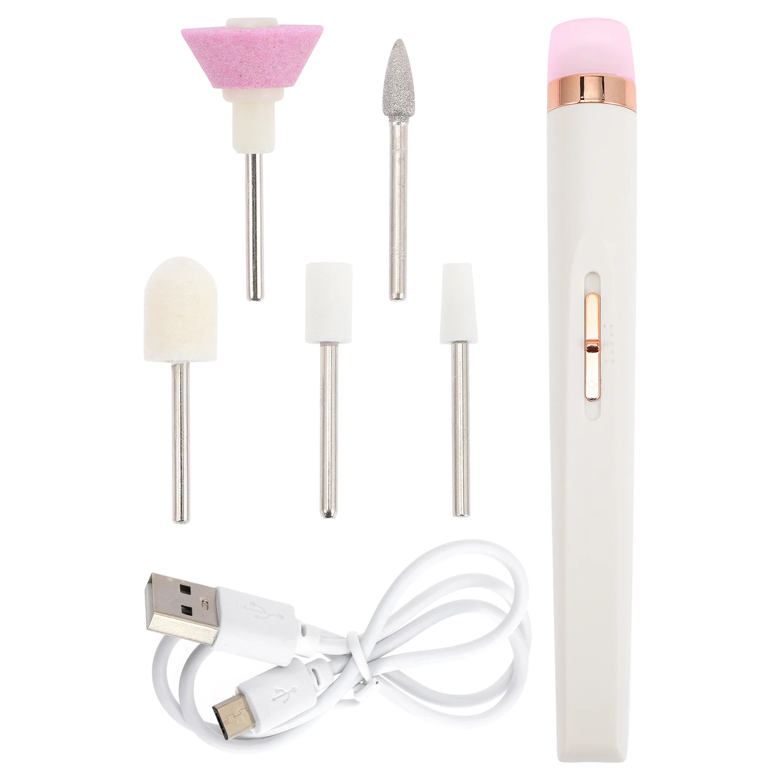 Kit de perceuse à ongles électrique, 1 ensemble, mèches remplaçables faciles à utiliser, façonneur d'ongles pour graver, meulage, polissage, perceuse à ongles