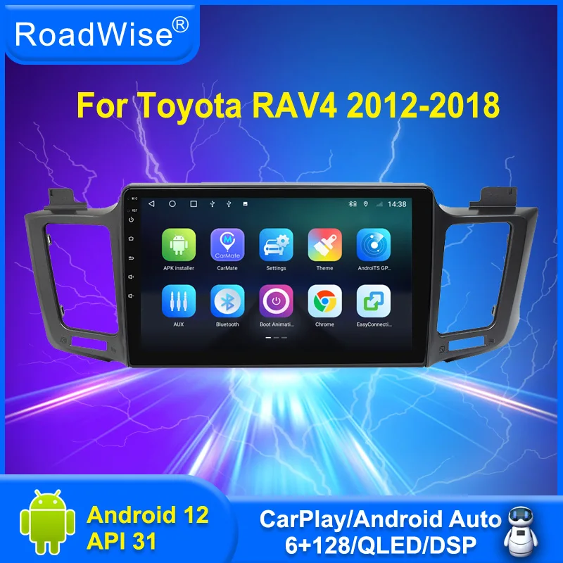 

Android 12 Car Radio Carplay Multimedia For Toyota RAV4 RAV 4 2012 2013 2014 2015 2016 2017 2018 4G Wifi GPS DVD 2 DIN Autoradio