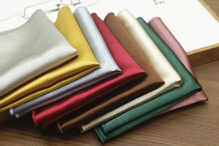 New 23CM Solid White Black Brown Pocket Square Women Casual Pink Handkerchief Groom Wedding Party Shirt Accessories Luxury Hanky