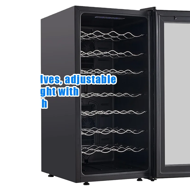 78L glass door display 32 bottles custom logo wine cooler refrigerator cooler