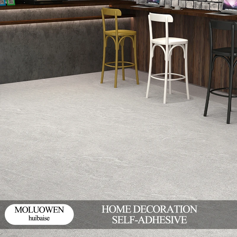 40cm Thicken Floor Sticker PVC Self-adhesive Waterproof Ceramic Tile Wall Sticker Suitable for Bathroon Kitchen Floor Home Decor