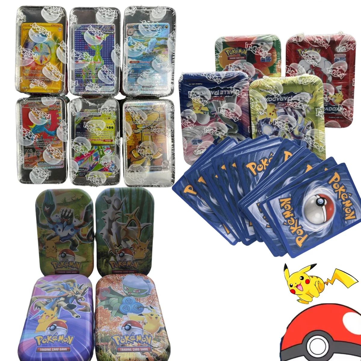 Neue Metall Box Box Pokemon Karte Trading Card Spiel Shining Fates Stil Pokemon TCG Scarlet & Violet GX V Sammlung Karte jungen Spielzeug