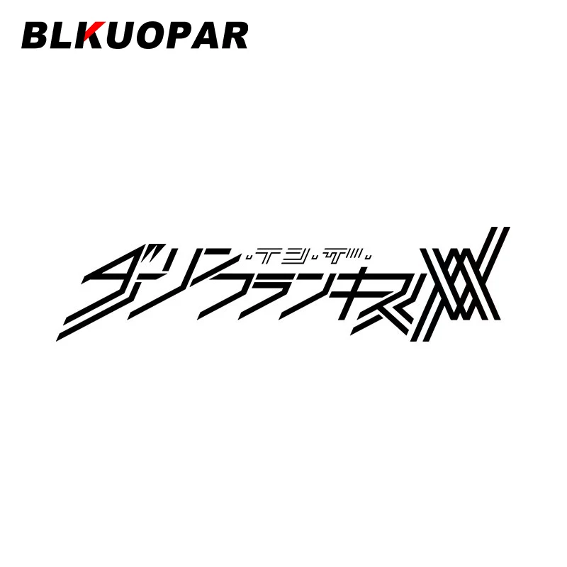 BLKUOPAR Hot Anime Darling In The Franxx Logo Car Stickers Personality Sunscreen Decal Refrigerator Motorcycle RV Car Styling