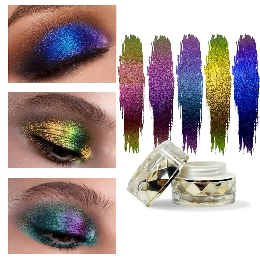 Private Label Optical Chameleon Eye Shadow Pigment Long Lasting Waterproof Shimmer Brighten Makeup Custom Logo Wholesale Vegan