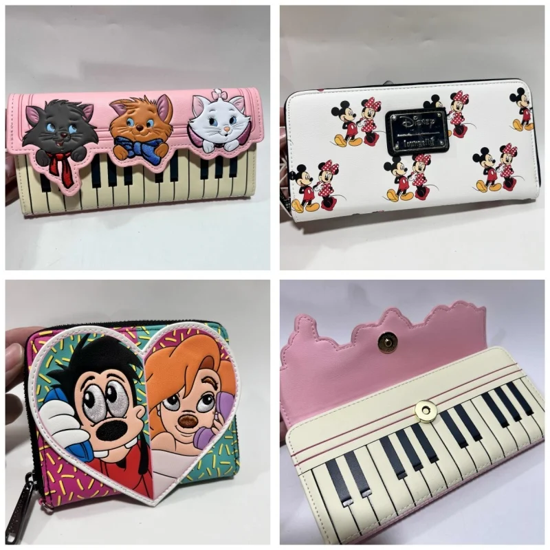 

Hot New In Stock Loungefly Mickey Piano Kitten Imitation Mini Backpack And Wallet Beautiful Gift For Fans