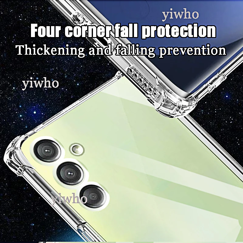 Shockproof Clear Soft Case for Samsung Galaxy A24 A34 A54  A14 4G 5G A04 A04E A04S M54 S23 S22 Ultra S21 Fe Silicone Back Cover